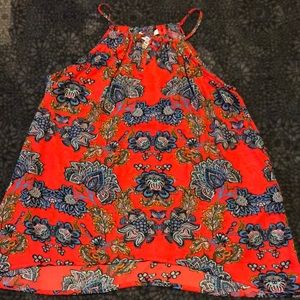 Sleeveless floral top